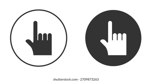 Zeiger auf Hand Symbol Zeichen Paket. Vektorsymbole für grafische Designs