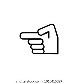 Pointing hand icon vector