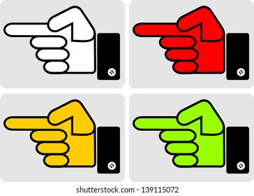 Pointing hand icon vector