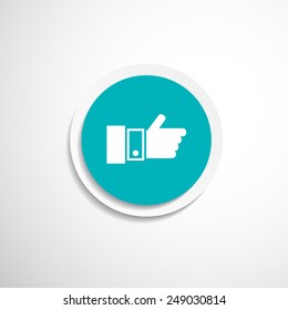 Pointing hand icon vector hand  finger pointer touch click