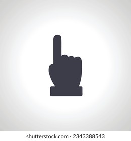 pointing hand isolated icon. forefinger icon.