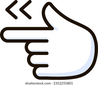 pointing hand left icon emoji sticker