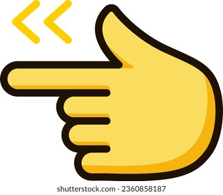 pointing hand left icon emoji sticker