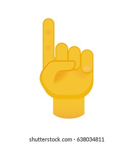 Pointing Hand on White Background. Isolated Vector Illustration 