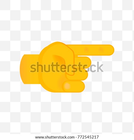 Pointing Hand on White Background. Isolated Vector Illustration  Hand on Transparent Background. Isolated Vector Illustration 