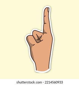 pointing hand poses, editable cartoon style sticker vector