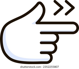 pointing hand right icon emoji sticker