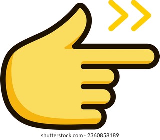 pointing hand right icon emoji sticker