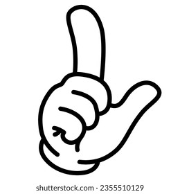 signo de la mano señaladora, ilustración vectorial