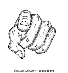 pointing, hand, sketch and illustration
