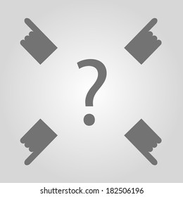 pointing hand symbol