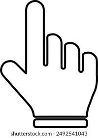 Pointing Up icon design outline