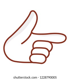 Pointing icon, hand gesture
