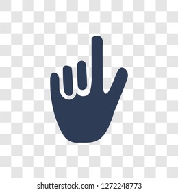 Pointing up icon. Trendy Pointing up logo concept on transparent background from Hands collection