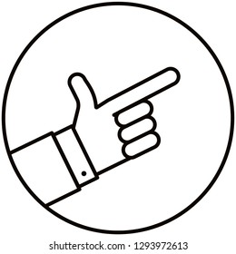 pointing icon vector