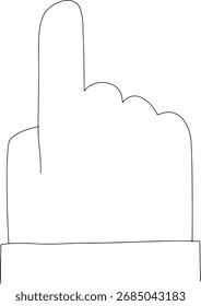 Pointing index finger hand gesture vector