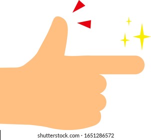 pointing with index finger isolated vector illustration.