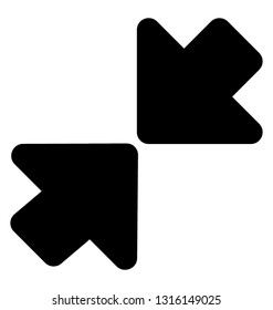 Pointing Inward Arrows Icon 