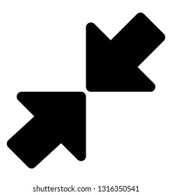 Pointing Inward Arrows Icon 