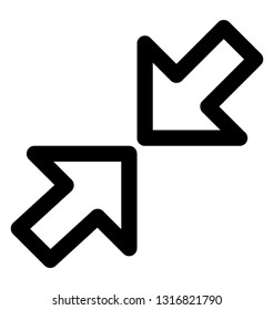 Pointing Inward Arrows Icon 