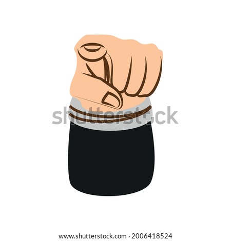 pointing left hand isolated icon
