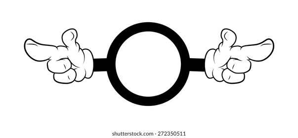 Pointing Left and Right Fingers Vector