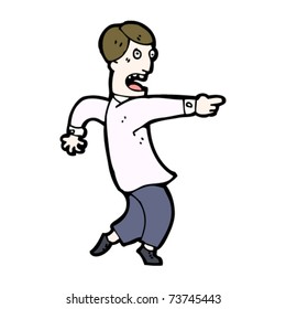 pointing man cartoon