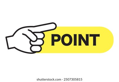 pointing mark of index finger pointing right