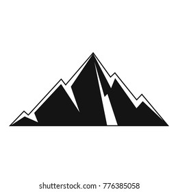 Pointing mountain icon. Simple illustration of pointing mountain vector icon for web