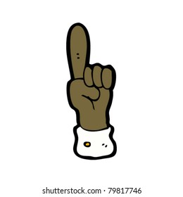 caricatura de la mano de la oficina señaladora