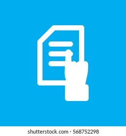 pointing on document icon illustration isolated vector sign symbol