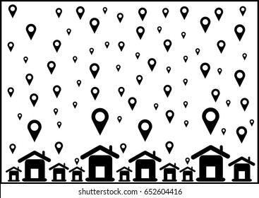 Pointing on the house. - Illustration
Real Estate Agent, Home Ownership, Searching, Vector
Directional Sign, pin, Map, Navigational Equipment, Sign