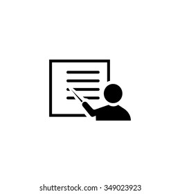 pointing on whiteboard icon