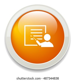 pointing on whiteboard icon