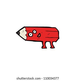 pointing pencil cartoon character