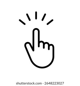 Pointing to a point, hand cursor icon