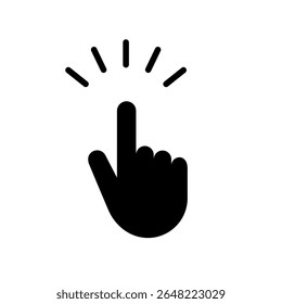 Pointing to a point, hand cursor icon