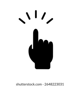 Pointing to a point, hand cursor icon