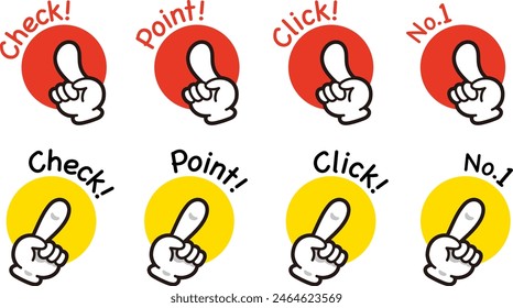 Pointing. Point. Symbol. Check. Klicken. Nummer eins.
