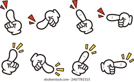 Pointing. point. icon. check. click. Number one.