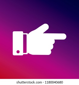 Pointing Right icon vector illustrator creative design purple and pink gradient background