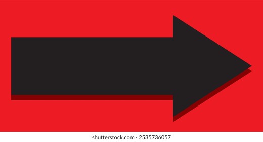  pointing right. Long, straight-line arrow icon in white. eps 10