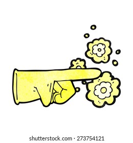 pointing rubber glove cartoon