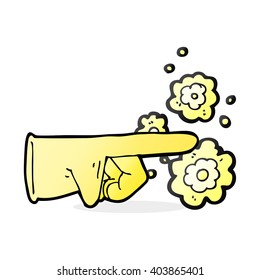 pointing rubber glove cartoon