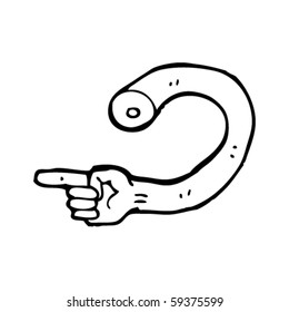 pointing severed arm cartoon
