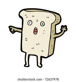pointing toast cartoon