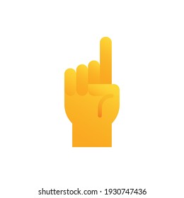 Pointing Up, Gesture, Hand Flat Icon Logo Illustration Vector Isolated. Ramadan and Muslim Icon-Set. Suitable for Web Design, Logo, App, and Upscale Your Business.