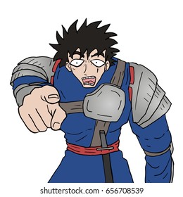 pointing warrior