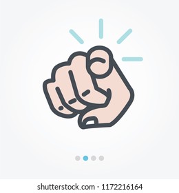 Pointing Of You Vector Icon