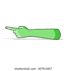 Pointing Zombie Hand Cartoon